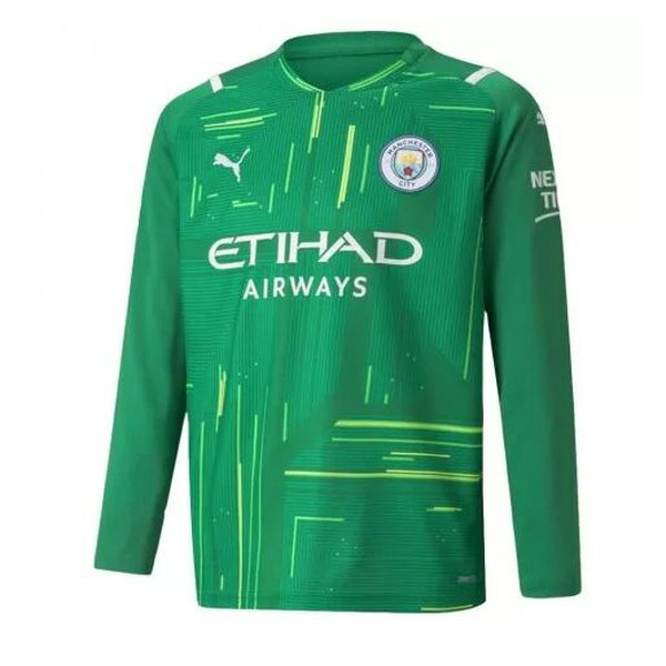 portiere maglia manchester city manica lunga 2021 2022 verde uomo