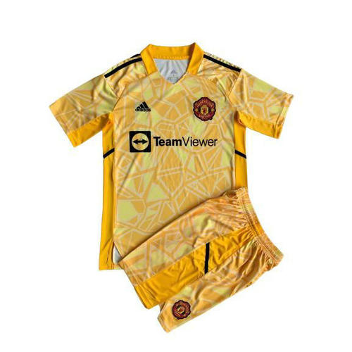 portiere maglia manchester united giallo 2022-2023 bambino