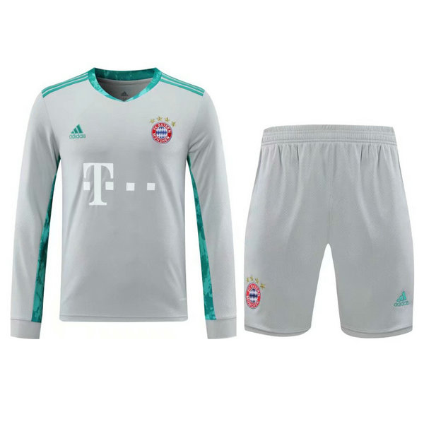 portiere maglie+pantaloncini bayern münchen manica lunga 2021 grigio uomo