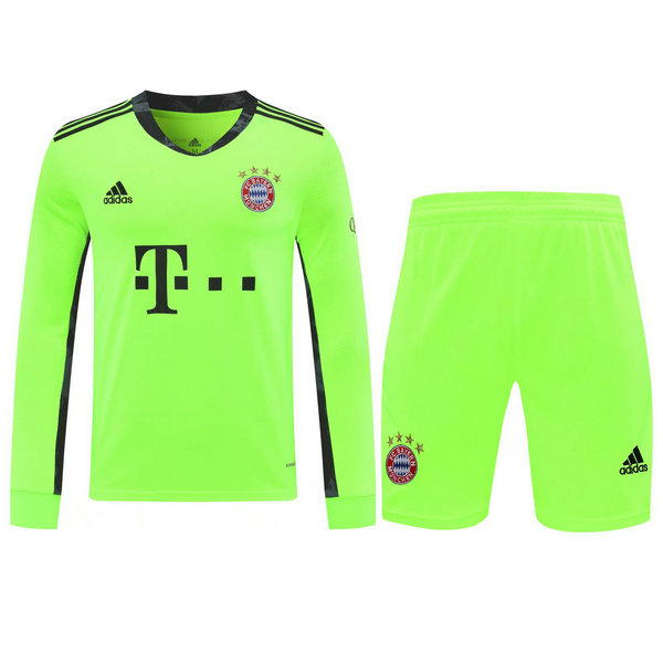 portiere maglie+pantaloncini bayern münchen manica lunga 2021 verde uomo