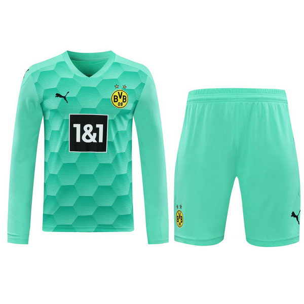 portiere maglie+pantaloncini borussia dortmund manica lunga 2021 verde uomo