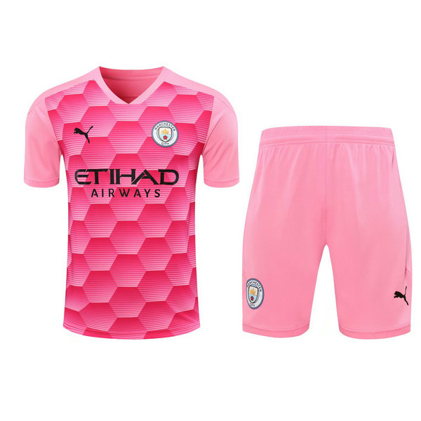 portiere maglie+pantaloncini manchester city 2021 rosa uomo