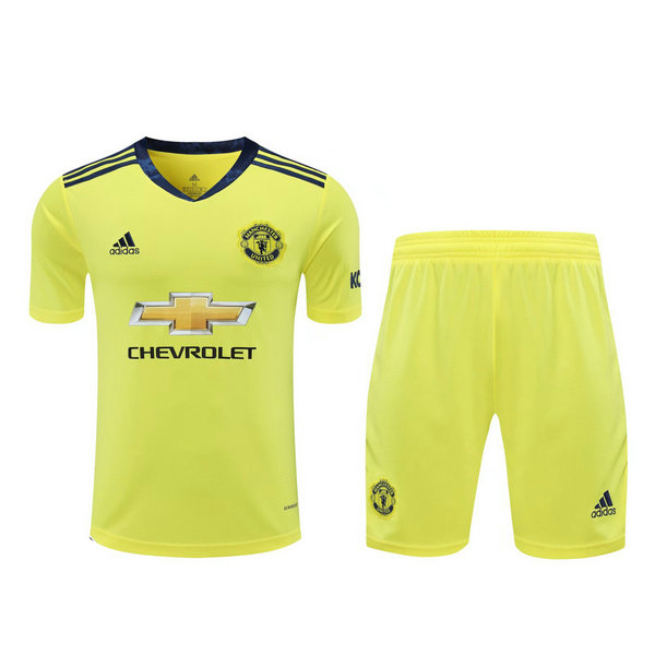 portiere maglie+pantaloncini manchester united 2021 giallo uomo