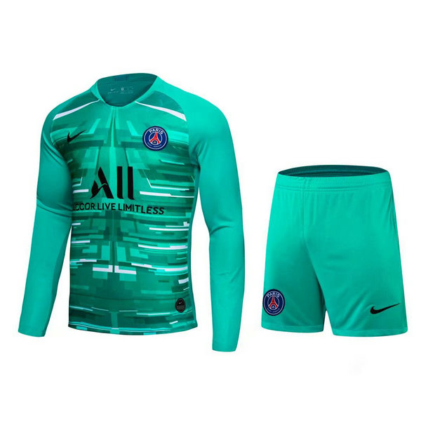 portiere maglie+pantaloncini psg manica lunga 2021 blu uomo