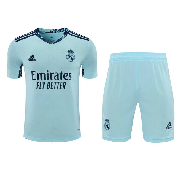 portiere maglie+pantaloncini real madrid 2021 blu uomo