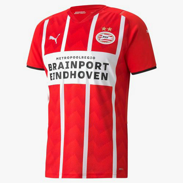 prima divisa maglia psv eindhoven 2021 2022 rosso bianco uomo