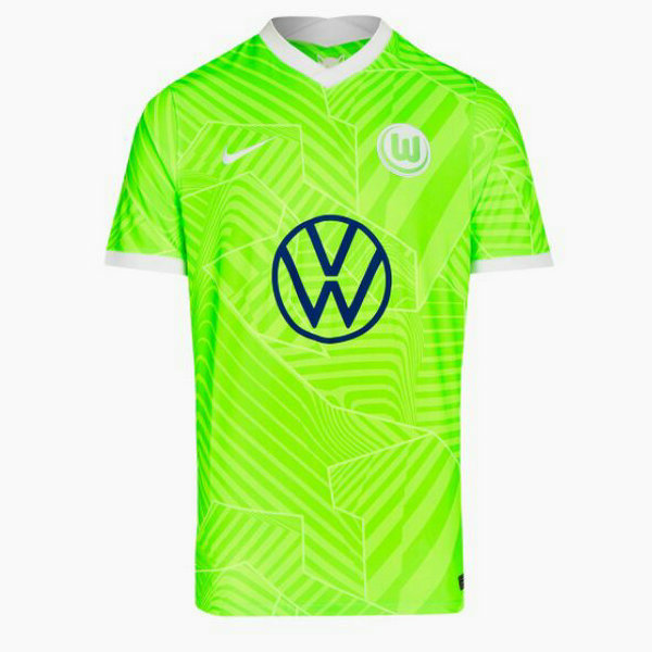 prima divisa maglia vfl wolfsburg 2021 2022 verde uomo