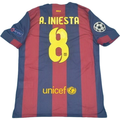 prima maglia a.iniesta 8 barcellona 2014-2015 rosso blu uomo