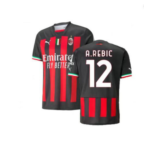 prima maglia a.rebic 12 ac milan 2022-2023 uomo