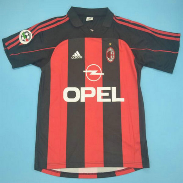 prima maglia ac milan 2000-2002 rosso uomo