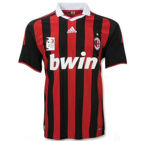 prima maglia ac milan 2009-2010 rosso uomo