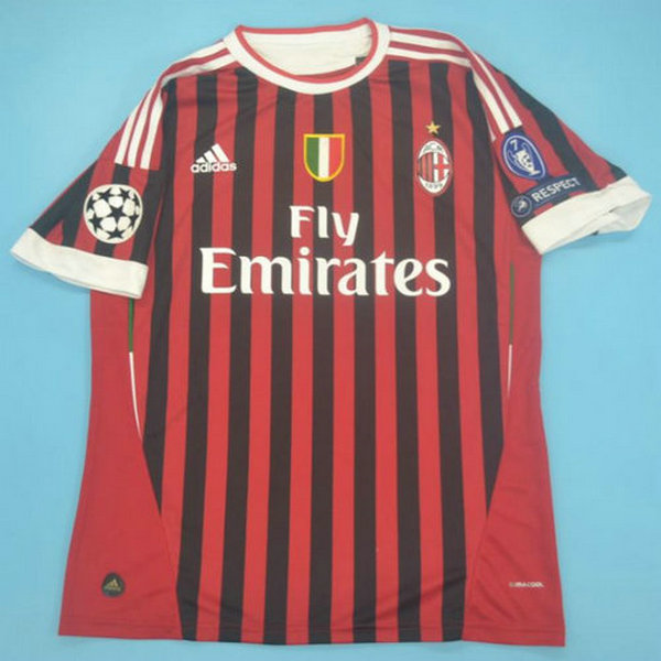 prima maglia ac milan 2011-2012 rosso uomo