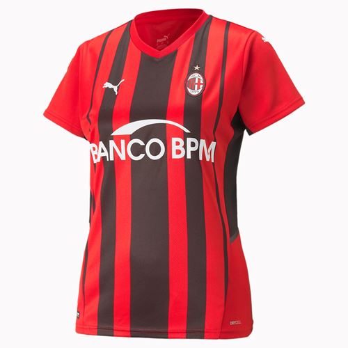 prima maglia ac milan 2021 2022 rosso donna