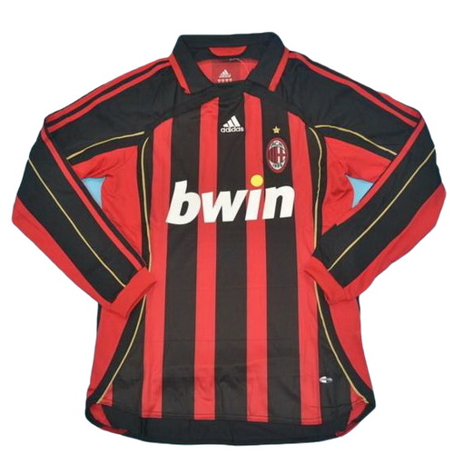 prima maglia ac milan manica lunga 2006-2007 nero uomo