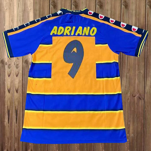 prima maglia adriano 9 parma 2002-2003 blu uomo