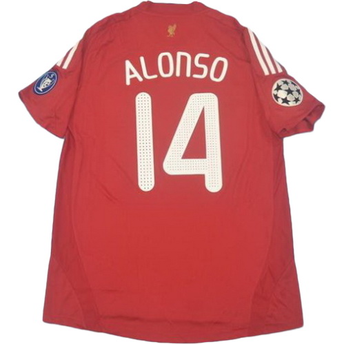 prima maglia alonso 14 liverpool 2008-2010 rosso uomo