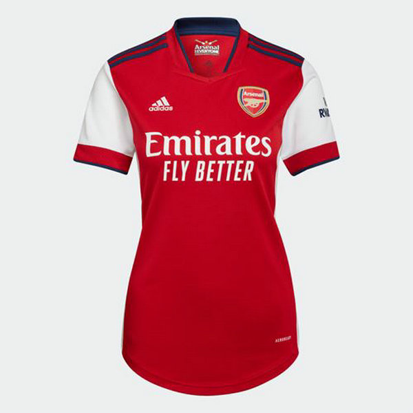 prima maglia arsenal 2021 2022 rosso donna