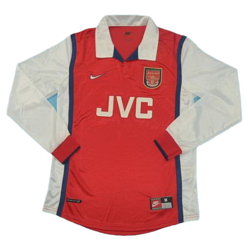 prima maglia arsenal manica lunga 1998 rosso uomo