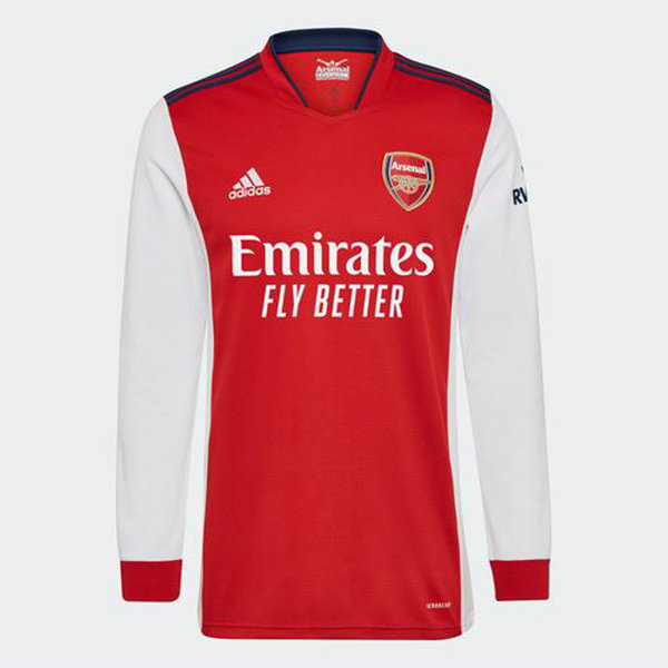 prima maglia arsenal manica lunga 2021 2022 rosso uomo