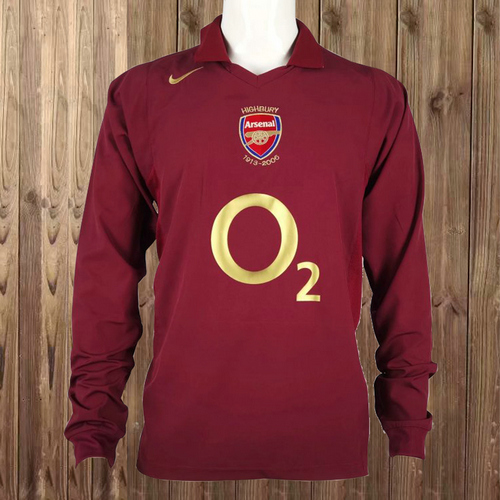 prima maglia arsenal maniche lunghe 2005-2006 uomo