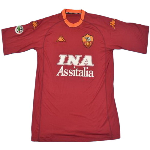 prima maglia as roma 2000-2001 rosso uomo