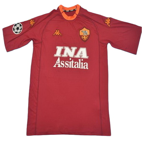 prima maglia as roma lega 2000-2001 rosso uomo