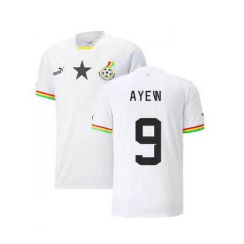 prima maglia ayew 9 ghana 2022 uomo