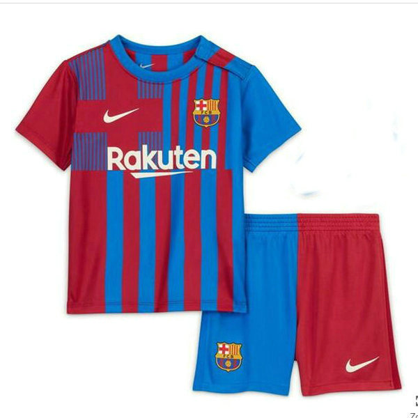 prima maglia barcellona 2021 2022 rosso blu bambino