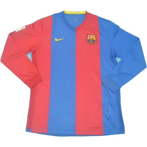 prima maglia barcellona manica lunga 2006-2007 rosso blu uomo