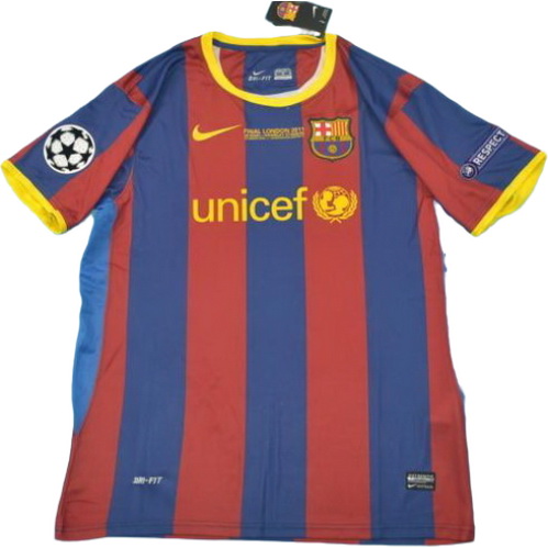 prima maglia barcellona ucl 2010-2011 rosso blu uomo