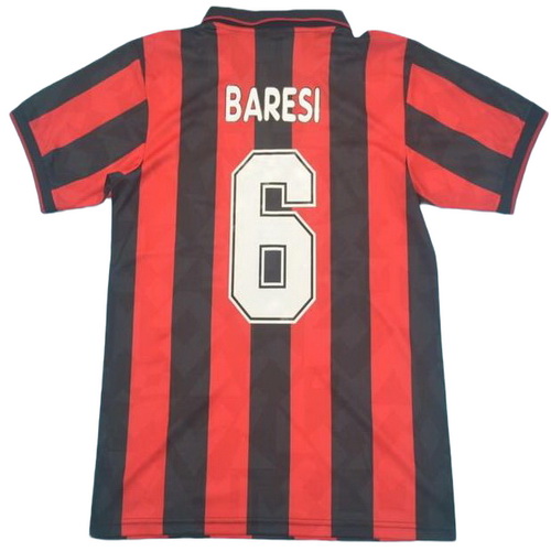 prima maglia baresi 6 ac milan 1993-1994 rosso uomo