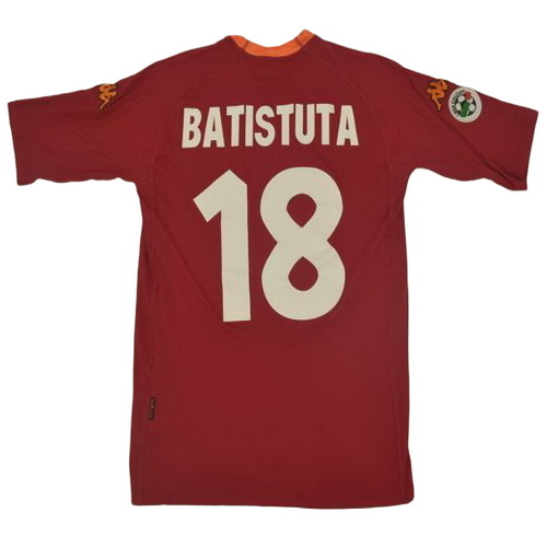 prima maglia batistuta 18 as roma 2000-2001 rosso uomo