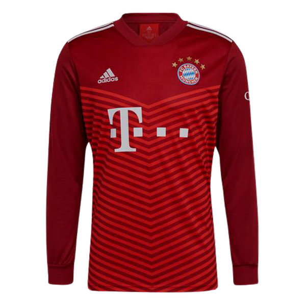 prima maglia bayern münchen manica lunga 2021 2022 rosso uomo