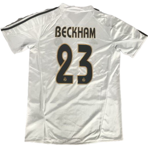 prima maglia beckham 23 real madrid 2003-2004 bianco uomo