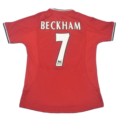 prima maglia beckham 7 manchester united 2000-2002 rosso uomo