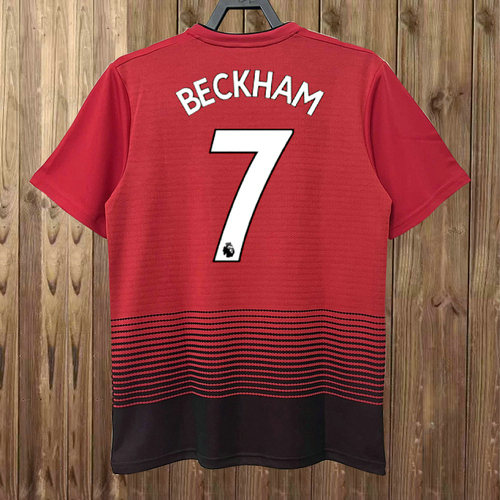 prima maglia beckham 7 manchester united 2018-2019 uomo