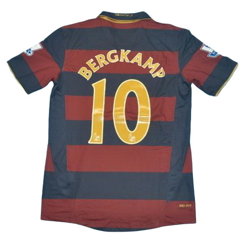 prima maglia bergkamp 10 arsenal 2007-2008 rosso uomo