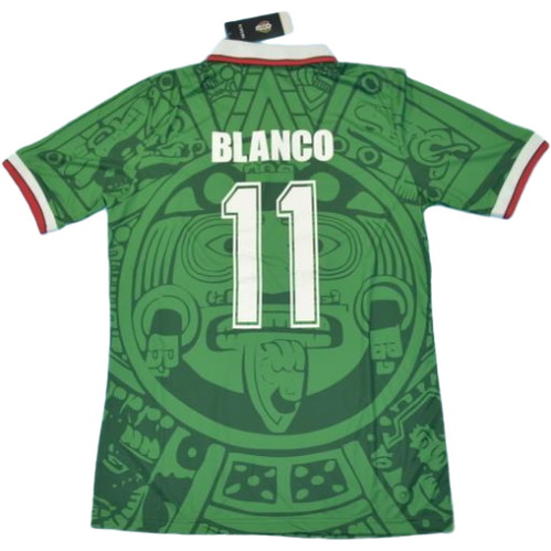 prima maglia bianco 11 messico copa mundial 1998 verde uomo