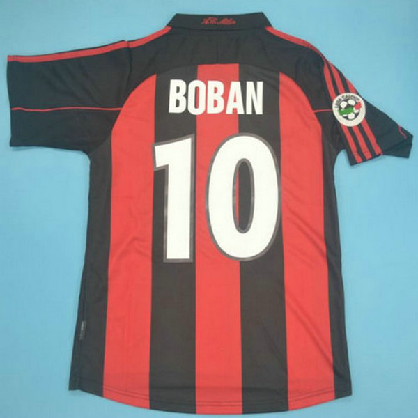 prima maglia boban 10 ac milan 2000-2002 rosso uomo