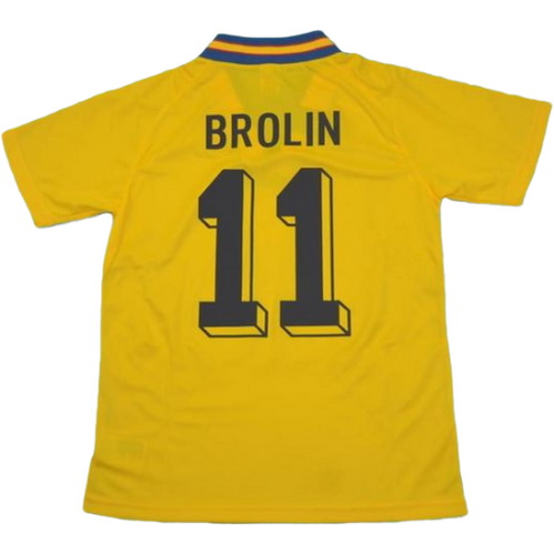 prima maglia brolin 11 svezia copa mundial 1994 giallo uomo