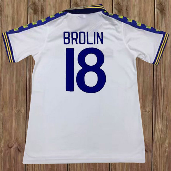 prima maglia brolin 18 leeds united 1976-1977 bianco uomo