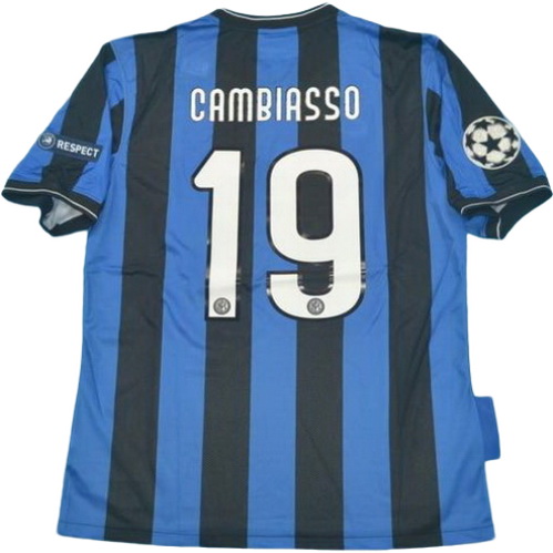 prima maglia cambiasso 19 inter ucl 2010-2011 blu uomo