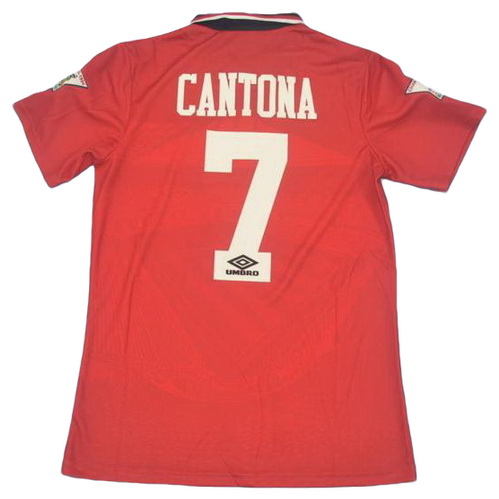 prima maglia cantona 7 manchester united 1995-1996 rosso uomo