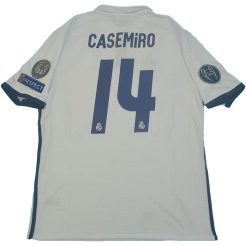 prima maglia casemiro 14 real madrid 2016-2017 bianco uomo