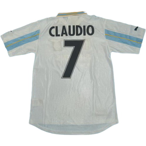 prima maglia claudio 7 lazio 2000-2001 blu uomo