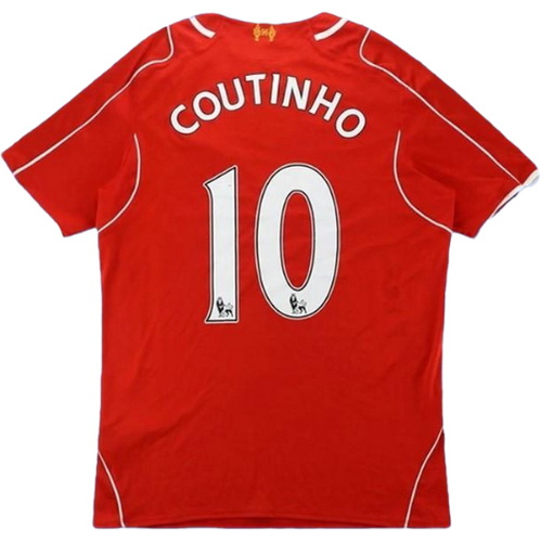 prima maglia coutinho 10 liverpool 2014-2015 rosso uomo