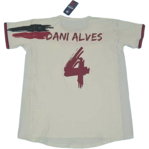 prima maglia dani alves 4 siviglia 2006-2007 bianco uomo