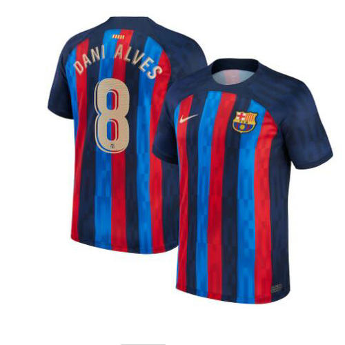 prima maglia dani alves 8 barcellona 2022-2023 uomo