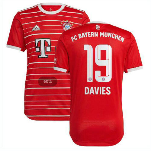 prima maglia davies 19 bayern munchen 2022-2023 uomo