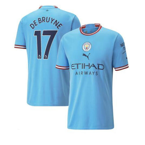 prima maglia de bruyne 17 manchester city 2022-2023 uomo